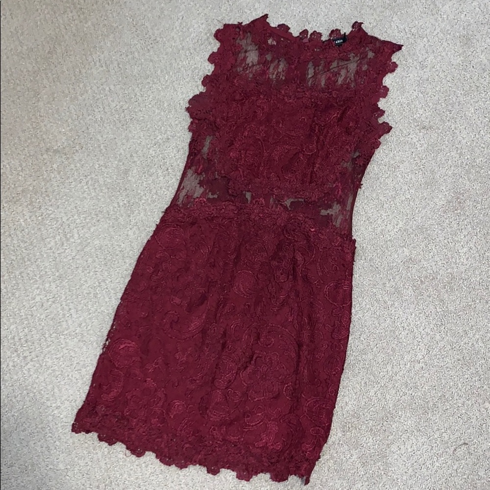 Maroon mini dress
